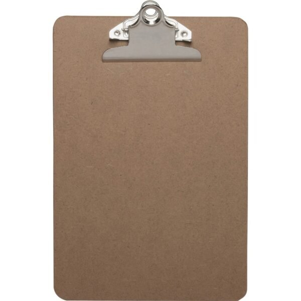 business source mini clipboard with standard metal clip standard 6" x 9" sheet size hardboard brown 1 each